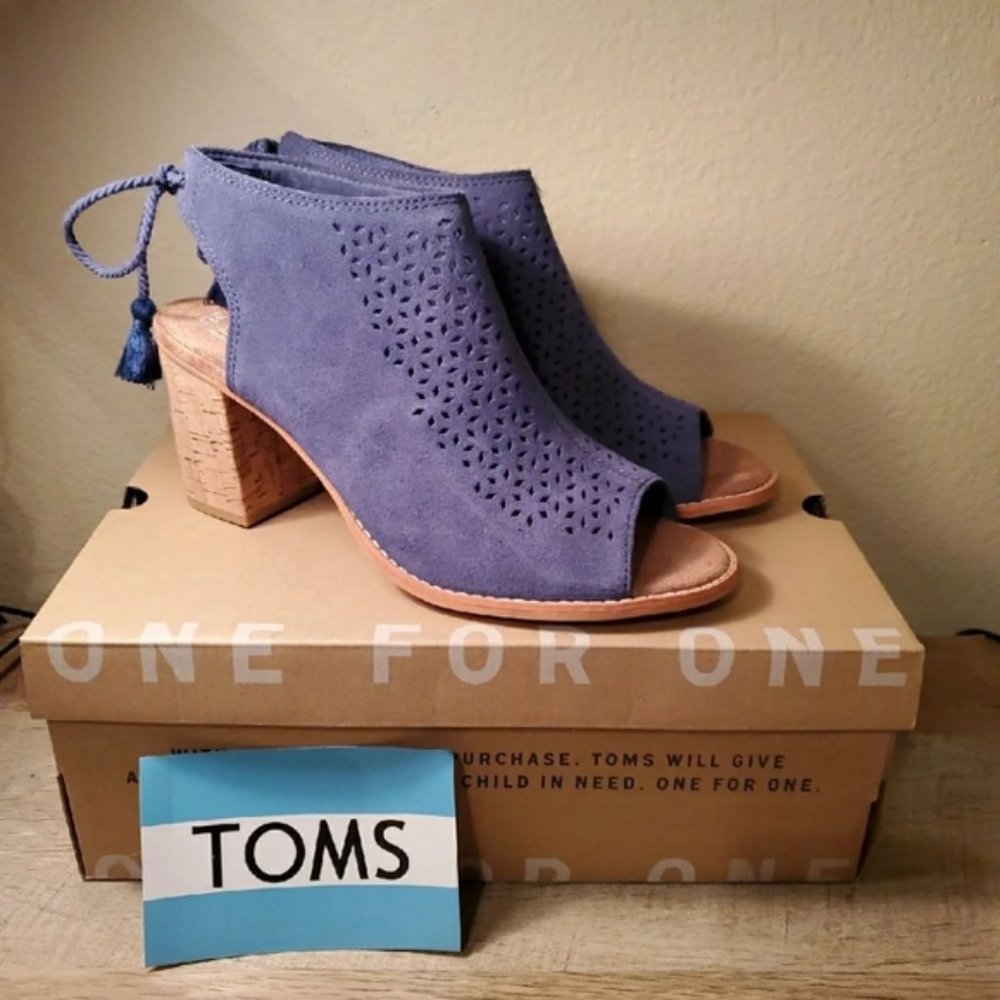 NWT TOMS Elba Heeled Sandal 9.5
